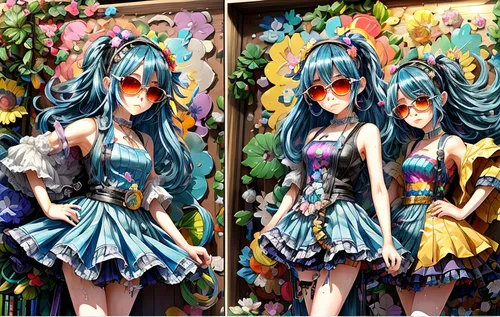 vocaloid,artist doll,painter doll,hatsune miku,artist color,anime 3d,color frame,mermaid background,fashion dolls,murals,color is changable in ps,painting pattern,photo painting,miku,mural,3d fantasy,