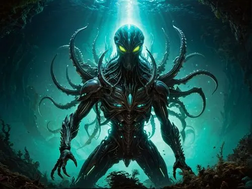 nekron,gravemind,vecna,god of the sea,cthulhu,nyarlathotep,elashyi,gradimir,aamoth,acindar,lovecraftian,narcosis,sea god,nidaros,helminth,xenomorph,hydroid,arrhidaeus,atlantean,avp