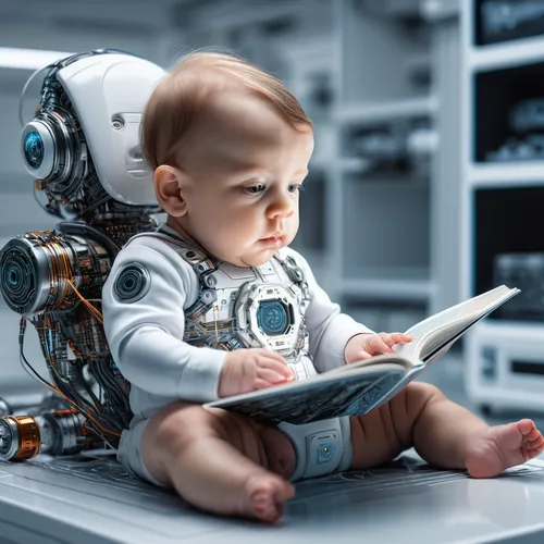 artificial intelligence,child with a book,machine learning,chatbot,prospects for the future,digital vaccination record,cybernetics,chat bot,social bot,women in technology,bot training,technology of the future,little girl reading,robotics,next generation,book electronic,minibot,electronic medical record,computational thinking,baby playing with toys,Photography,General,Sci-Fi