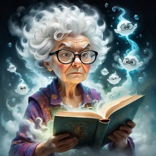 librarian,reading glasses,sci fiction illustration,book glasses,elderly lady,bookworm,magic book,old woman,grandma,elderly person,book illustration,grandmother,reading owl,granny,author,little girl reading,read a book,fantasy portrait,reading magnifying glass,reading,Photography,Artistic Photography,Artistic Photography 07