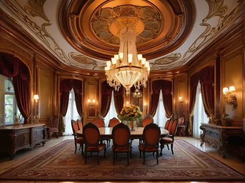 royal interior,ornate room,dining room,cochere,victorian room,foyer,ritzau,entrance hall,villa cortine palace,ballroom,parlor,villa balbianello,interior decor,breakfast room,wade rooms,dolmabahce,wedding hall,anteroom,ballrooms,enfilade,Illustration,Realistic Fantasy,Realistic Fantasy 18