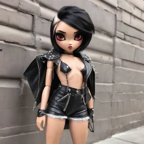 vax figure,fashion doll,grrl,goth woman,fashion dolls,rubber doll