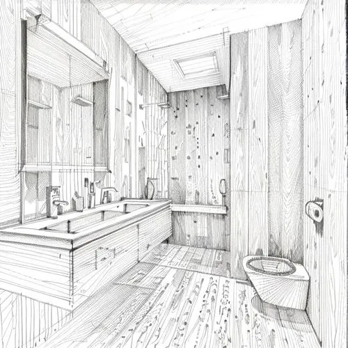 this is a pencil drawing of a bathroom with a sink and tub,bathroom,bath room,banyo,washroom,ensuite,steambath,Design Sketch,Design Sketch,Hand-drawn Line Art