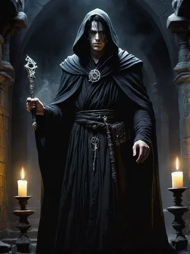 carpathian,archimandrite,vax figure,gothic portrait,dodge warlock,undertaker,doctor doom,magus,prejmer,death god,grimm reaper,dark gothic mood,neophyte,dracula,carpathian bells,magistrate,grim reaper,thorin,pagan,nuncio,Illustration,American Style,American Style 09