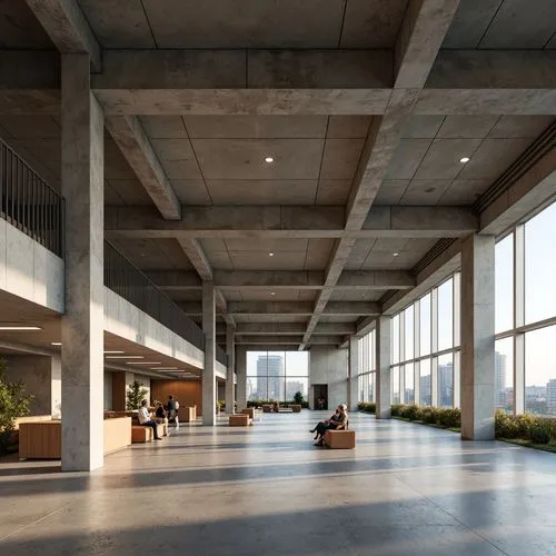 concrete ceiling,snohetta,modern office,office buildings,offices,penthouses,daylighting,loft,associati,brutalism,chipperfield,groundfloor,exposed concrete,headquaters,atriums,office building,adjaye,bridgepoint,cantilevered,bureaux