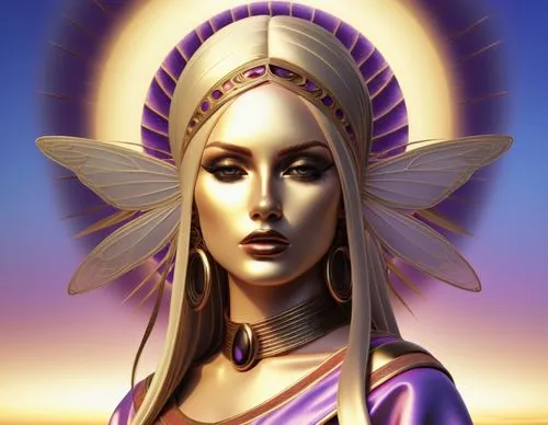 estess,priestess,inanna,nephthys,sumeria,asherah,Illustration,Realistic Fantasy,Realistic Fantasy 45