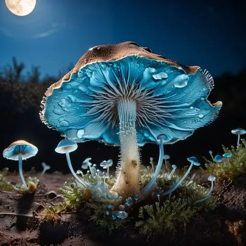 blue mushroom,mushroom landscape,forest mushroom,amanita,agaric,edible mushroom,agaricaceae,lingzhi mushroom,medicinal mushroom,mushroom type,champignon mushroom,wild mushroom,fungi,mushroom,tree mushroom,fungal science,edible mushrooms,anti-cancer mushroom,himilayan blue poppy,mystic light food photography,Photography,General,Fantasy