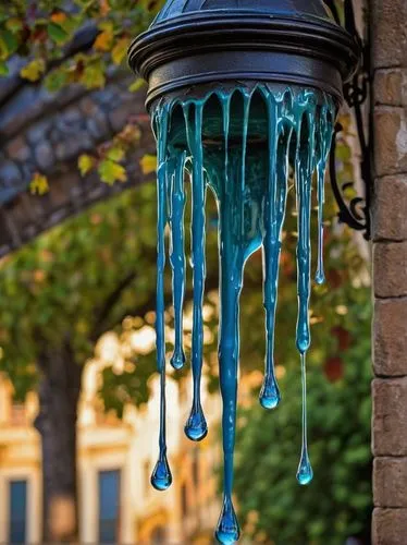 water dripping,rainwater drops,hanging lantern,water fountain,frozen dew drops,drainpipes,icicles,dripping,drip castle,drops of water,waterdrops,street lamps,water drops,streetlamps,streetlamp,icicle,dewdrops,rainwater,lamp post,glass ornament,Conceptual Art,Graffiti Art,Graffiti Art 08