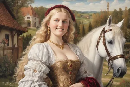 salzgeber,nelisse,fraulein,lipizzaner,seberg,lipizzaners,dirndl,cammaert,eckersberg,a white horse,lopilato,horsewoman,liselotte,watzmannfrau,blonde woman,sweerts,cockerel,beyeler,gunnhild,scotswoman,Digital Art,Impressionism