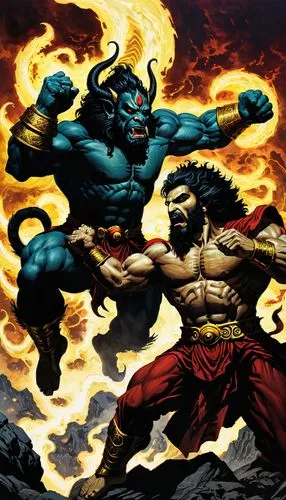 narasimha,jayasimha,tandava,surtur,mahakala,rakshasa,thundercats,raavan,bhairava,balrog,fudo,kaido,raijin,vajrapani,namah,asuras,bhairav,heruka,shahnameh,shravana,Illustration,American Style,American Style 08