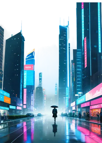 shanghai,shinjuku,hong kong,chongqing,cyberpunk,tokyo,cityscape,futuristic landscape,tokyo city,taipei,nanjing,world digital painting,kowloon,colorful city,hk,blue rain,incheon,walking in the rain,metropolis,monsoon banner,Conceptual Art,Fantasy,Fantasy 32