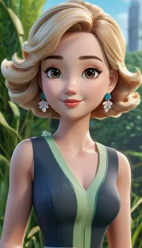 tinkerbell,liesel,princess anna,annabeth,tiana,elsa,Unique,3D,3D Character