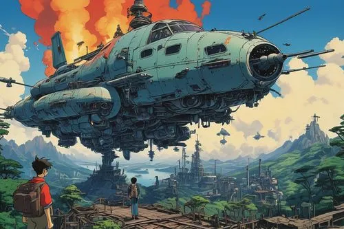 heliborne,steamboy,airships,airship,ghibli,air ship,smokejumpers,studio ghibli,uncharted,dirigible,fireforce,dropship,buccaneering,hosoda,gunships,skyvan,gunship,mononoke,flyboys,skyship