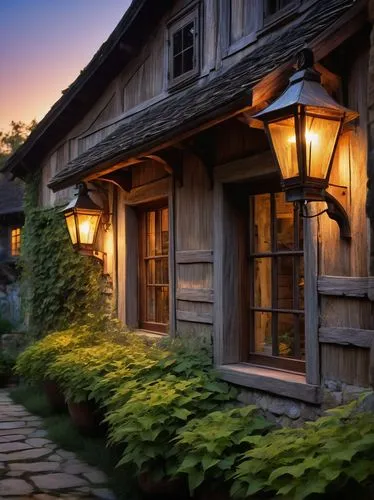 country cottage,wooden house,half-timbered house,timber framed building,traditional house,hobbiton,wooden houses,summer cottage,korean folk village,old colonial house,country house,timbered,cottages,cottage,wooden windows,hanok,thatched cottage,half timbered,ancient house,rustic,Illustration,Paper based,Paper Based 13