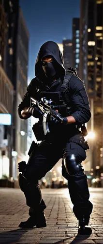 ballistic vest,swat,dissipator,security concept,vigil,mercenary,man holding gun and light,balaclava,policeman,enforcer,fuze,face shield,mute,police uniforms,assault,cartoon ninja,ninjas,criminal police,sledge,police force,Illustration,American Style,American Style 04