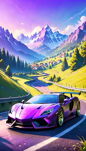 lamborgini,alpine drive,3d car wallpaper,ford gt 2020,aventador,lamborghini aventador,enzo ferrari,lamborghini aventador s,ford gt,purple wallpaper,lamborghini diablo,supercars,lamborghini,rich purple,pagani,ferrari 488,supercar,supercar car,lamborghini countach,alpine style,Anime,Anime,Cartoon