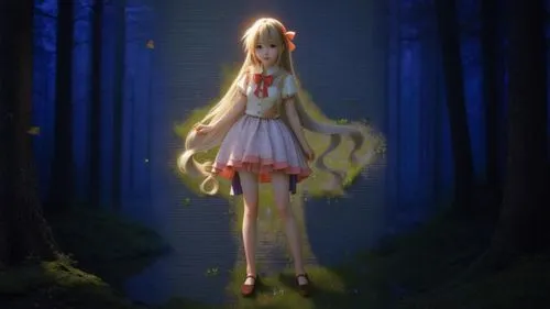 puella,luminous,neidan,kupala,shinobu,forest background