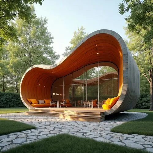 corten steel,futuristic architecture,cubic house,mid century house,3d rendering,modern house,Photography,General,Realistic