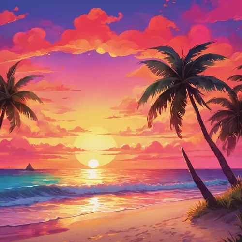 tropical beach,tropics,dream beach,summer background,tropical sea,beach landscape,beach scenery,tropical island,tropical floral background,landscape background,sunset beach,coast sunset,colorful background,background colorful,ocean background,dusk background,tropical house,beautiful beach,beach background,sunrise beach,Conceptual Art,Fantasy,Fantasy 31