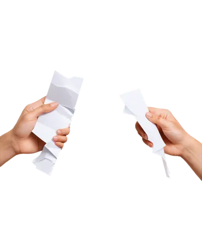 Close-up, paper ripping action, torn edge, white paper, hands holding paper, fingers spread apart, forceful grip, dynamic movement, soft focus background, shallow depth of field, natural lighting, war