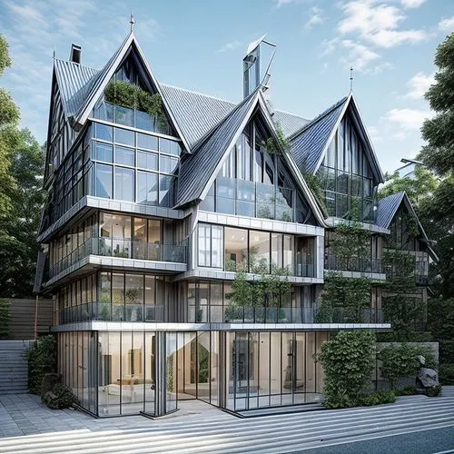 timber house,half-timbered,eco-construction,wooden house,scandinavian style,half timbered,cubic house,modern house,half-timbered house,frame house,danish house,wooden facade,inverted cottage,residential,modern architecture,apartment building,mixed-use,kirrarchitecture,residential house,smart house,Architecture,General,Modern,Italian International