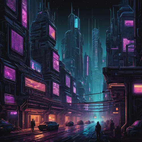 cyberpunk,cityscape,metropolis,fantasy city,dystopian,futuristic landscape,colorful city,shinjuku,city at night,tokyo city,city lights,city blocks,black city,futuristic,dystopia,alleyway,scifi,evening city,sci fiction illustration,city,Illustration,Realistic Fantasy,Realistic Fantasy 25