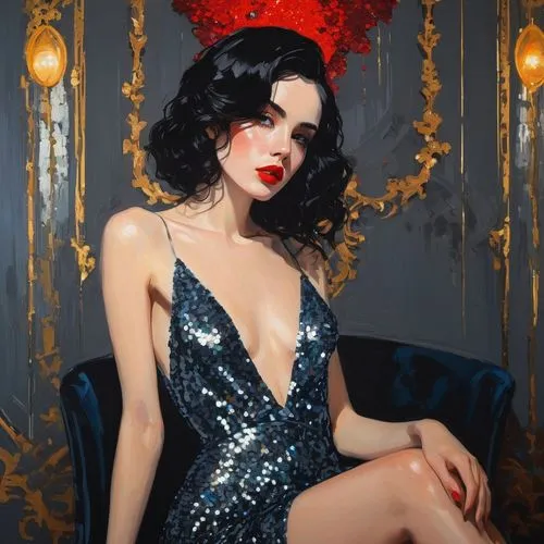 dita,dita von teese,christmas pin up girl,burlesque,vanderhorst,burlesques,pin up christmas girl,valentine pin up,christmas woman,lady in red,viveros,countess,dolcenera,elegante,valentine day's pin up,oreiro,fantasy portrait,masquerade,musidora,contessa,Illustration,Paper based,Paper Based 19