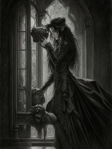 ravenloft,gothic woman,schierholtz,schierstein,gothic portrait,schierke,strix,merula,bellatrix,danse macabre,dark gothic mood,witchfinder,schikaneder,oscuro,vampire woman,strahd,nosferatu,carmilla,nevermore,ravenstein,Art sketch,Art sketch,Traditional