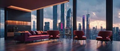 penthouses,sky apartment,modern living room,apartment lounge,3d rendering,livingroom,glass wall,skyloft,living room,damac,sathorn,modern decor,dubay,tallest hotel dubai,urban towers,interior modern design,cityscape,skyscapers,residential tower,high rise,Conceptual Art,Sci-Fi,Sci-Fi 26