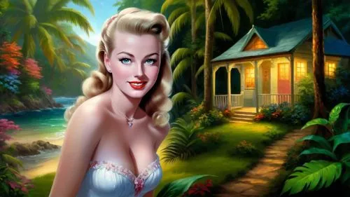 marylyn monroe - female,connie stevens - female,marilyn monroe,mamie van doren,the blonde in the river,maureen o'hara - female,retro pin up girl,tropico,world digital painting,pin-up girl,marilyn,cartoon video game background,retro pin up girls,retro woman,mermaid background,pin ups,radebaugh,landscape background,pin up girl,kovalam