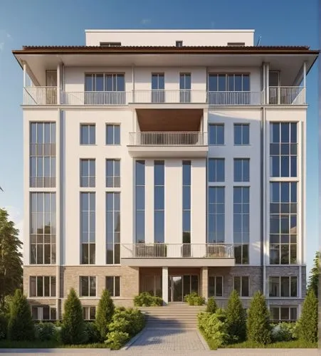 a two story building is shown with a lot of windows,appartment building,multistorey,modern building,inmobiliaria,residential building,hoboken condos for sale,residential tower,apartment building,mgimo