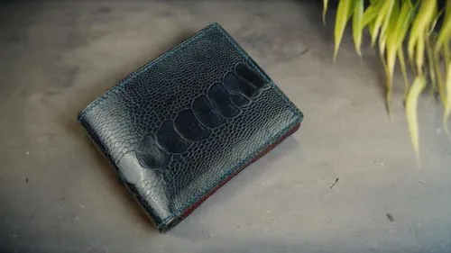 a hand made wallet is pictured next to a potted plant,wallet,scrape book,metal embossing,matchbook,embossing,magic book