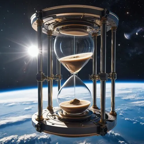 太空漂浮沙漏,time pointing,world clock,time pressure,time spiral,astronomical clock,out of time,time traveler,orrery,sand clock,clock,grandfather clock,clockmaker,clocks,flow of time,stop watch,time travel,