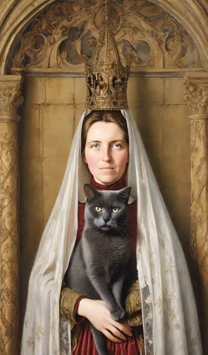 cat european,napoleon cat,ritriver and the cat,portrait of christi,the prophet mary,king caudata,the abbot of olib,cat sparrow,cat image,templedrom,gothic portrait,to our lady,tom cat,katz,spevavý,cat portrait,w 21,the cat and the,joan of arc,kapparis,Digital Art,Classicism