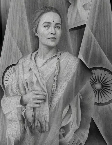 Convert the image into Organic handmade pencil sketch made by an amateur artist.
Make the face look identical,yogananda,yogananda guru,jaya,pencil drawing,graphite,indian art,digital drawing,charcoal 