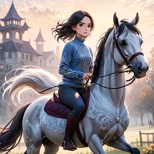 joan of arc,katara,fingon,mulan,equestrian,horseback,Anime,Anime,General