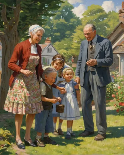 parents with children,grandchildren,parents and children,children,grandparents,family hand,elder,children's hands,the mother and children,mother and grandparents,mulberry family,vintage children,pensioners,orphans,elderly person,elderly people,pictures of the children,birch family,persons,blessing of children,Art,Classical Oil Painting,Classical Oil Painting 23