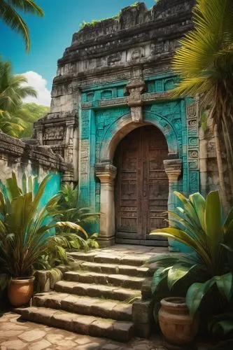 chucun,yucatan,tulum,mesoamerican,cuba background,palenque,puerta,entrada,puertas,mesoamerica,hacienda,yaxchilan,antigua guatemala,yucatec,nicaraguan cordoba,mayan,antigua,copan,mausoleum ruins,tikal,Illustration,Abstract Fantasy,Abstract Fantasy 06