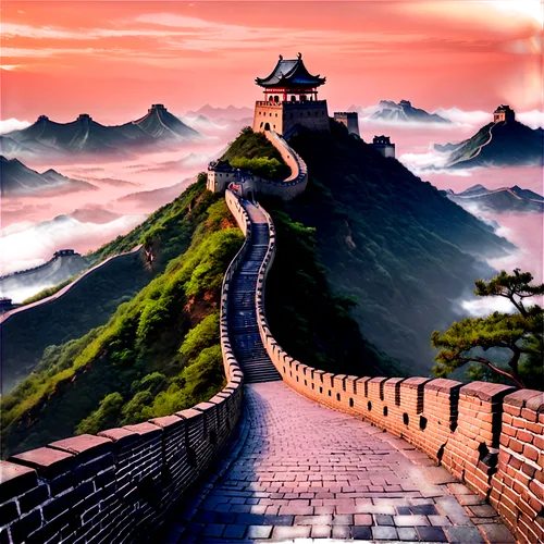 great wall,world digital painting,wudang,fantasy picture,landscape background,fantasy landscape,wall,qin,dragon bridge,road of the impossible,haicang,huashan,badaling,the mystical path,yangshao,emei,taoism,3d background,mountainous landscape,dedovshchina,Conceptual Art,Sci-Fi,Sci-Fi 29