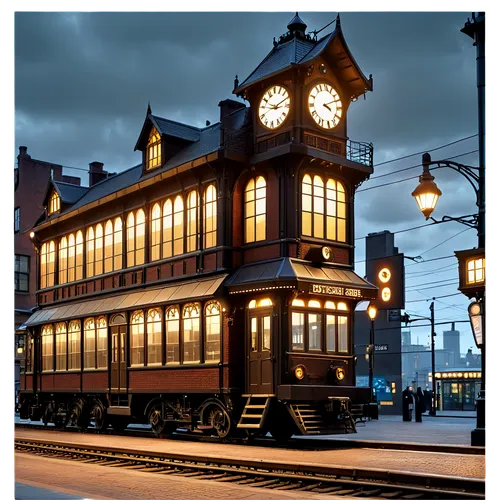 train depot,railroad station,brocken station,victorian,victoriana,train station,the train station,husum hbf,railmotor,wynkoop,streetcar,old victorian,station clock,old station,lackawanna,luxeuil,the bavarian railway museum,auraria,museum train,bremen,Conceptual Art,Sci-Fi,Sci-Fi 09