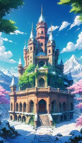 alfheim,schierstein,miramare,knight's castle,fairy tale castle,kamuy,Illustration,Japanese style,Japanese Style 03