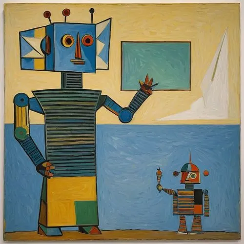 cubists,brauner,robot icon,man with a computer,automatons,itten,robots,cubist,robotlike,cubisme,voulkos,robotham,roboto,sillman,surrealists,robot,klaatu,quadro,munari,roboticist,Art,Artistic Painting,Artistic Painting 05