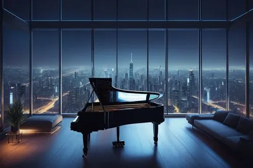 grand piano,the piano,steinway,piano,pianoforte,concerto for piano,play piano,pianos,pianist,steinways,piano keyboard,great room,piano player,playing room,piano notes,blue room,piano bar,modern room,sky apartment,boesendorfer,Illustration,Japanese style,Japanese Style 11