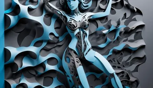 silver surfer,lilandra,dazzler,zauriel,cortana,biomechanical,Unique,Paper Cuts,Paper Cuts 04