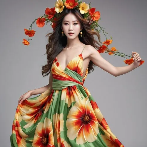 flower fairy,davichi,ellin,flame flower,woori,beautiful girl with flowers,yenny,taenia,colorful floral,esna,floral dress,flowers png,hyori,fanyang,flowery,flower girl,blooming wreath,cheongsam,chaisaeng,fire flower,Photography,General,Realistic