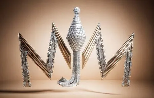 shuttlecock,spikes,liberty spikes,spines,silver octopus,spiny sea shell,steel sculpture,pencil art,fishbone cactus,png sculpture,kinetic art,calatrava,elephant tusks,track spikes,paper art,wampum snake,stiletto-heeled shoe,islamic architectural,silver,cockscomb,Realistic,Jewelry,Statement