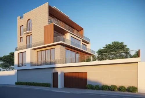 inmobiliaria,residencial,3d rendering,duplexes,fresnaye,revit,modern house,gold stucco frame,penthouses,exterior decoration,townhomes,condominia,wooden facade,residential house,eifs,homebuilding,block balcony,townhome,modern architecture,new housing development,Photography,General,Realistic