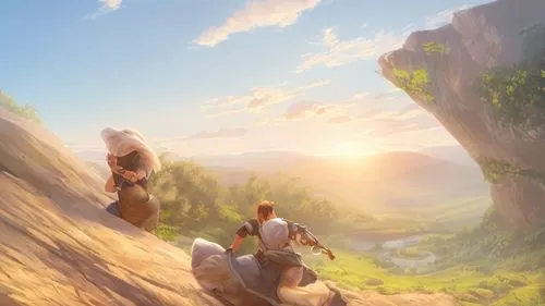 journey,the lion king,studio ghibli,lion king,travelers,mountain sunrise,the spirit of the mountains,adventure,mountain scene,guards of the canyon,mountain world,shepherd romance,romantic scene,meteora,goat mountain,background image,mountain hiking,mountain guide,hikers,bear guardian,Game&Anime,Pixar 3D,Pixar 3D