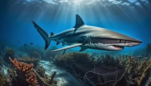 whitetip,great white shark,requin,blacktip,houndshark,tigershark,carcharodon,hammerhead,temposhark,megalodon,remora,hammerheads,carcharhinus,shark,macrocephalus,underwater background,nekton,marine animal,leptocephalus,tiburones,Illustration,Retro,Retro 14