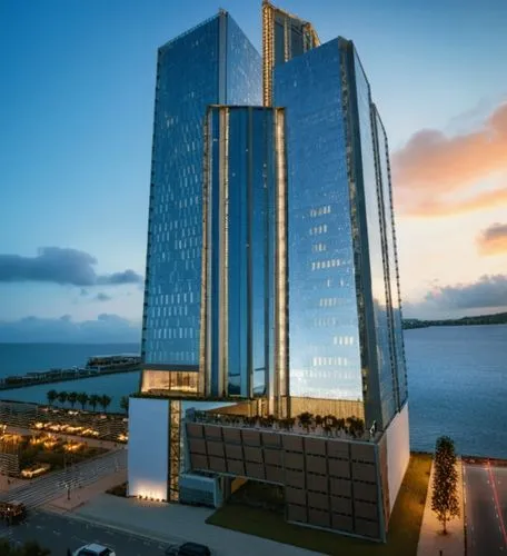 a big tall building that has glass and metal trim,gdynia,rotana,luanda,escala,azrieli,vladivostok,Photography,General,Cinematic